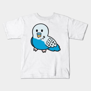 Cute Blue Budgie Kids T-Shirt